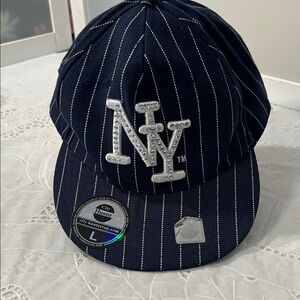 Hunter Dark Blue Pinstripe Hat New York